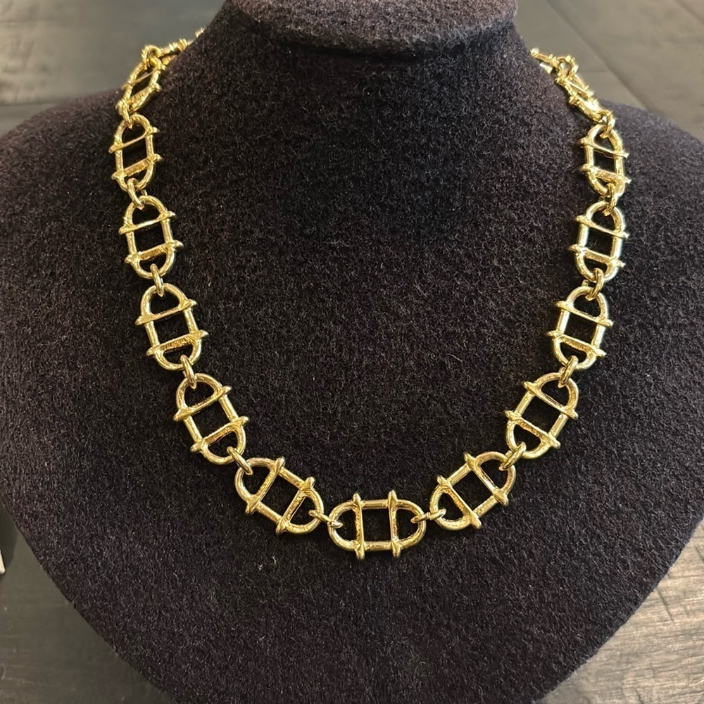 Monet Marina Link Elegant Gold Tone Chain Necklace​​